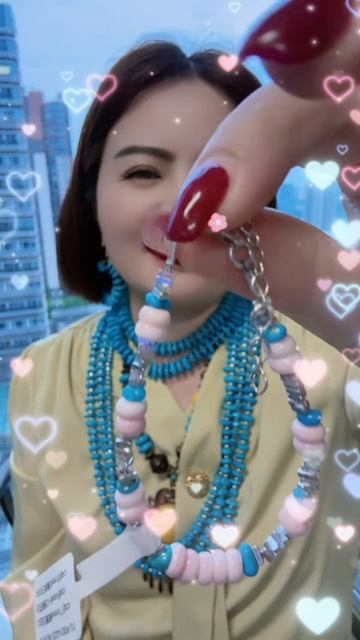 250617-6 Turquoise & Pink Conch Shell Bracelet: Collision of Warm and Cool Ocean Tones on the Wrist