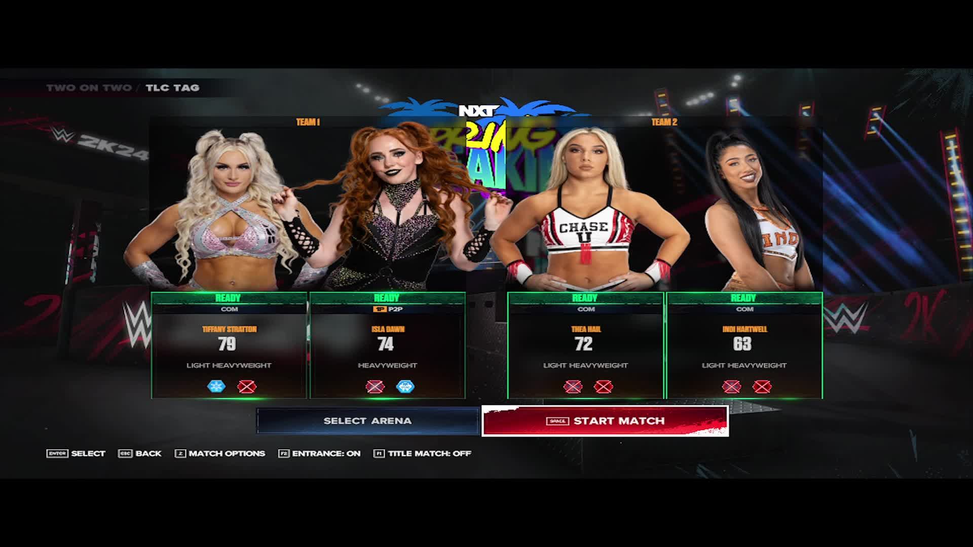 WWE2K24 битва девушек
