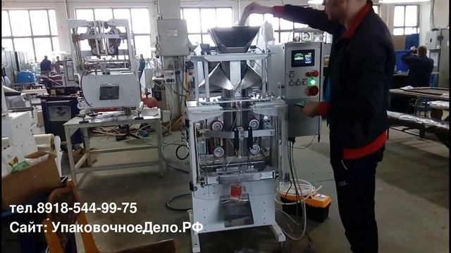 Упаковка буклетов на вертикальной машине