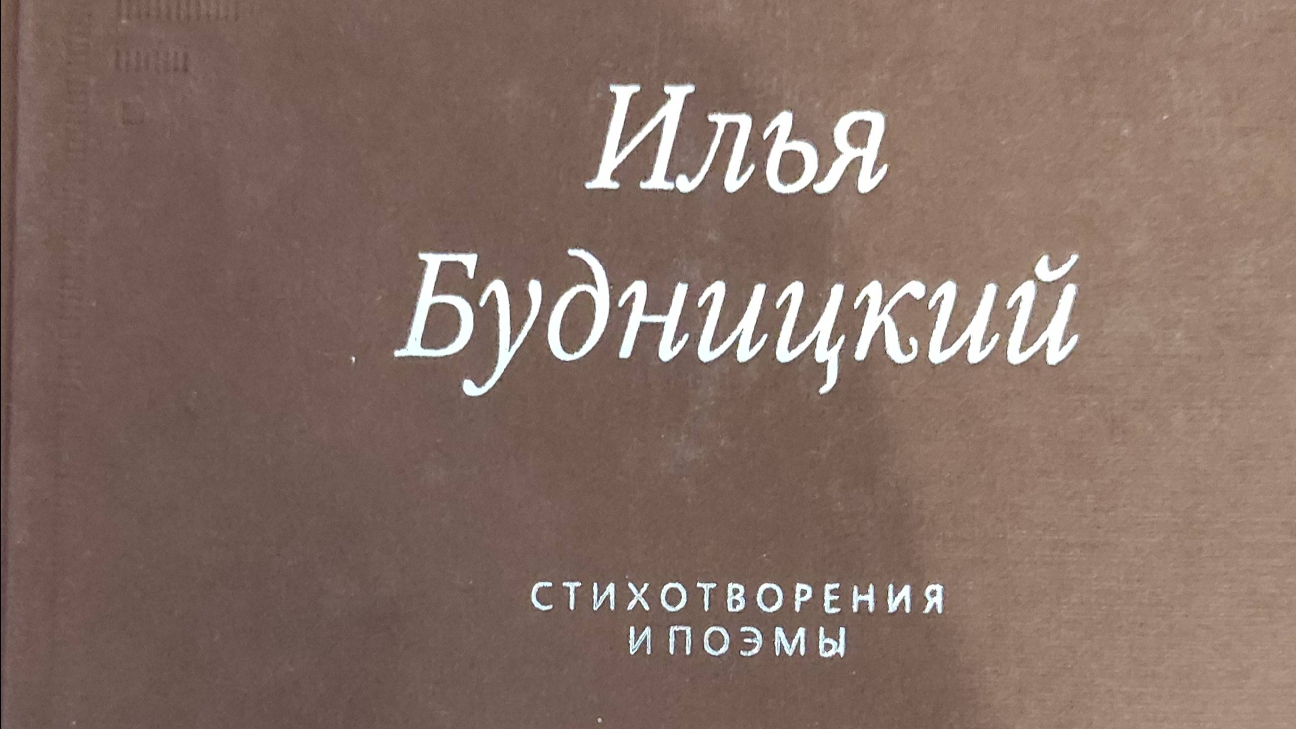 КНИГА 908 Илья Будницкий. Стихотворения и поэмы (М.: Водолей, 2010)