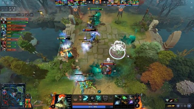 Бесконечные ганги на керри ! Наблюдаем за Муертой! Dota 2