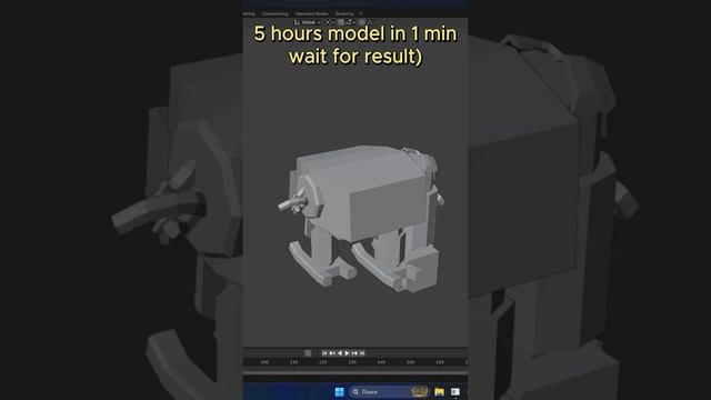 Heavy mech modeling for my indie game) #gamedev #modeling #timelapse #blender #ultrakill