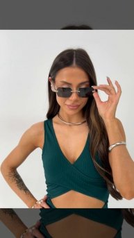 Солнцезащитные очки "Love TW Green" с деревянными дужками от Timbersun c поляризацией #sunglasses