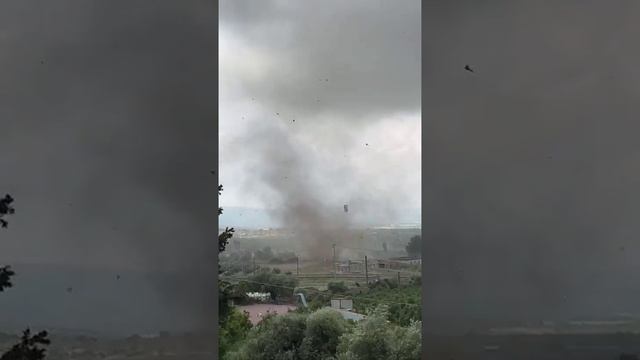 Торнадо в провинции Сиракуза (Сицилия, Италия, 18.06.2025).