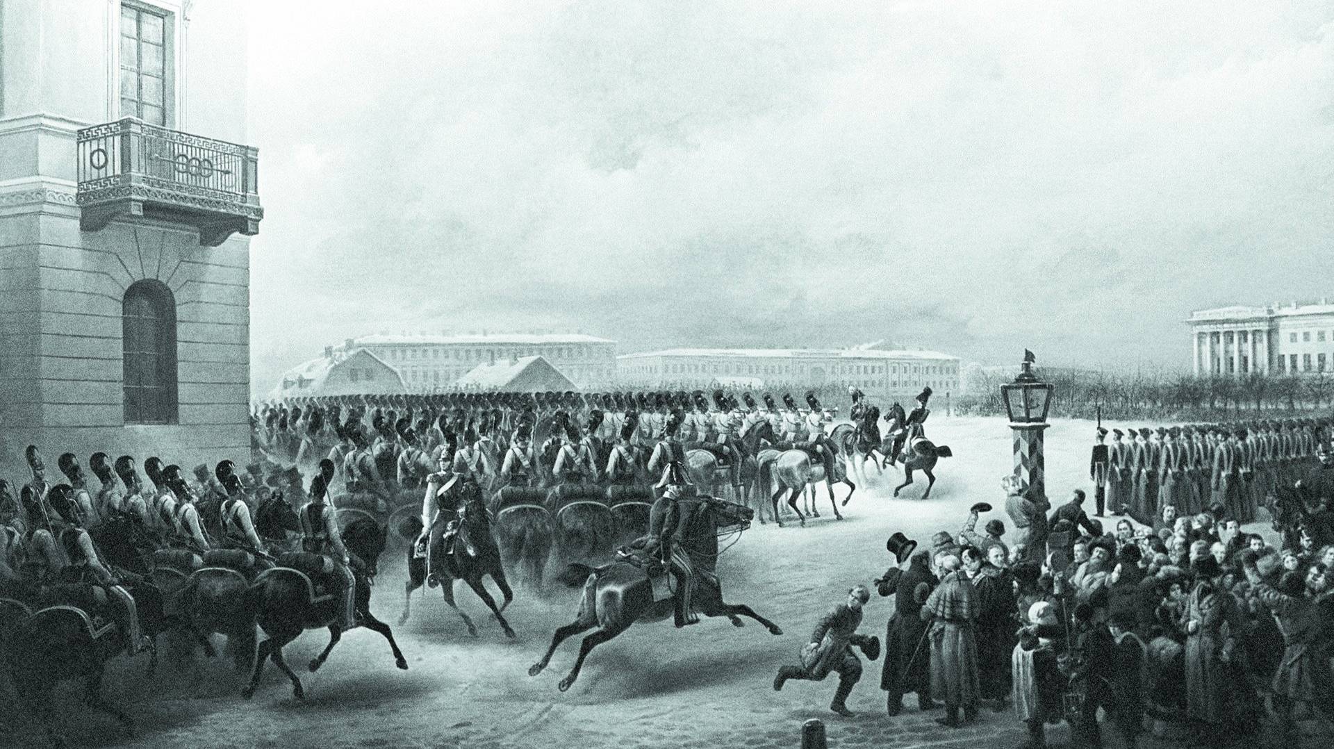Сенатская площадь (1825)   стихи В. Резанов, музыка и исполнение А. Михайлов