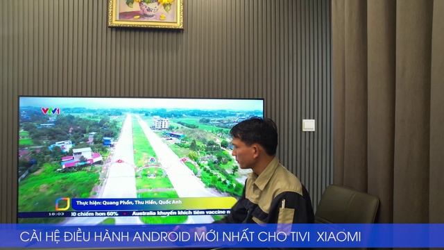 Lắp đặt siêu phẩm tivi xiaomi A Pro 65 inches 4K , tại căn hộ cao cấp Hoàng Huy Grand Tower