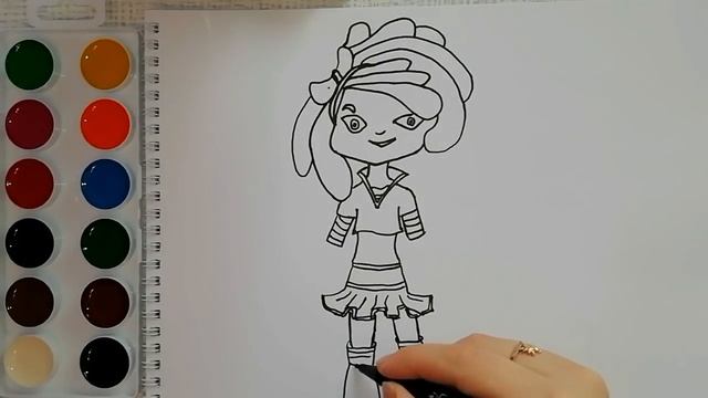 СКАЗОЧНЫЙ ПАТРУЛЬ. СНЕЖКА. Раскраска для детей.