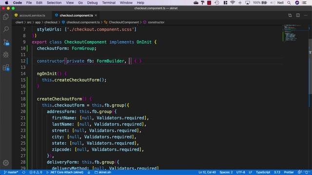 244 Populating the address form from API