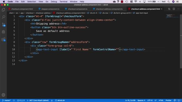 236 Creating the address form