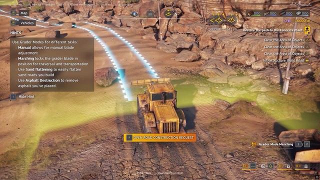 RoadCraft — Демонстрация возможностей управление техникой и стройка