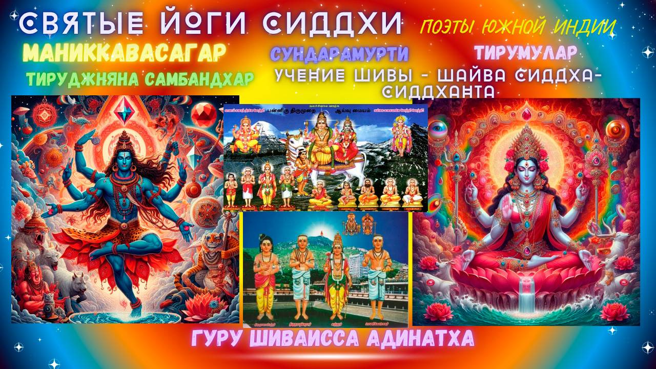 СВЯТЫЕ ЙОГИ СИДДХИ-ПОЭТЫ ЮЖНОЙ ИНДИИ- Маниккавасагар, Сундарамурти, Тирумулар, Тируджняна