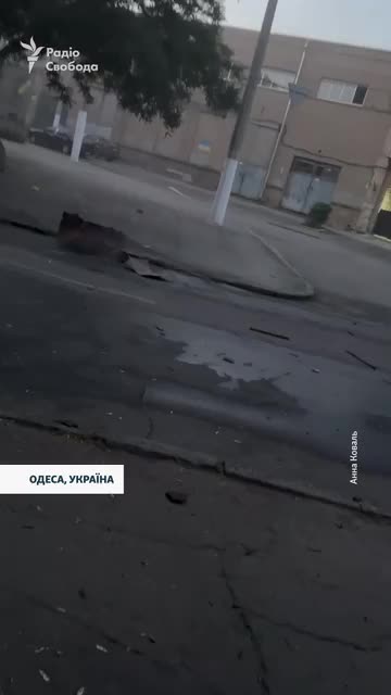 Момент ночного прилета в Одессе.