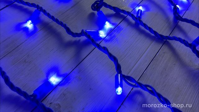 Гирлянда светодиодная уличная 24V Rich Led Cap, 100 синих LED ламп, 10 м, RL-S10C-24V-RB/B
