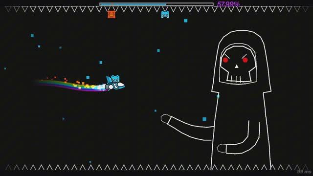 Играю в Crazy time ez с другом в Geometry dash