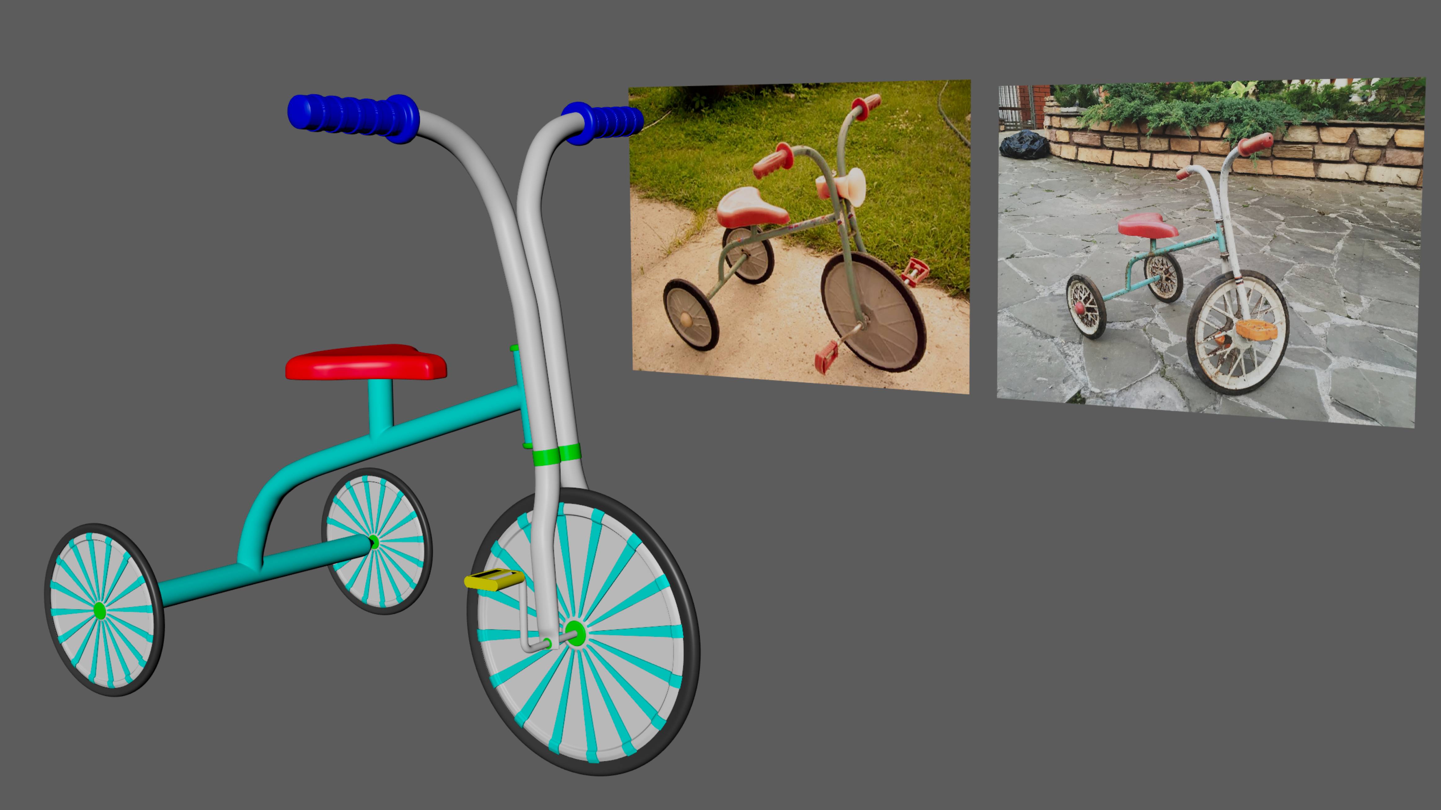 5) Моделирую детский велосипед (UV-развертка)