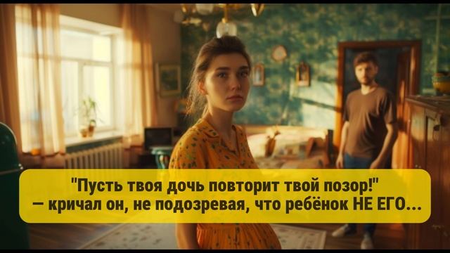 "Пусть твоя дочь повторит твой позор!"
 — кричал он, не подозревая, что ребёнок НЕ ЕГО...