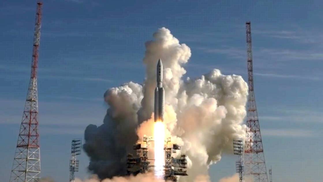 Минобороны показало кадры пуска ракеты "Ангара-А5" с космодрома Плесецк