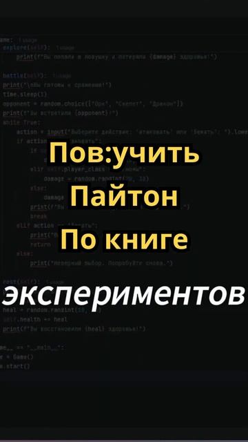 Пайтон по книге