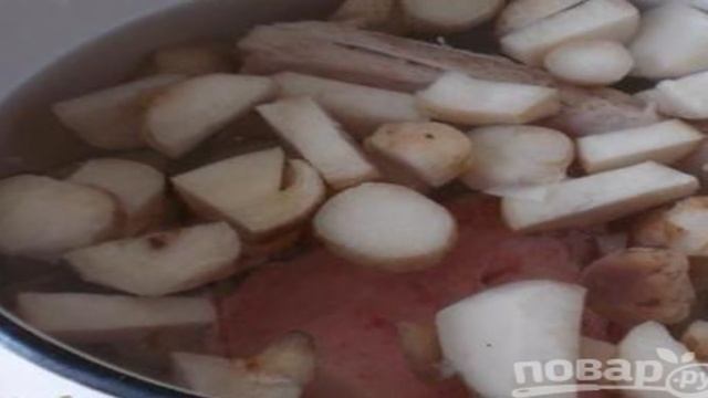 Грибной суп с мясом