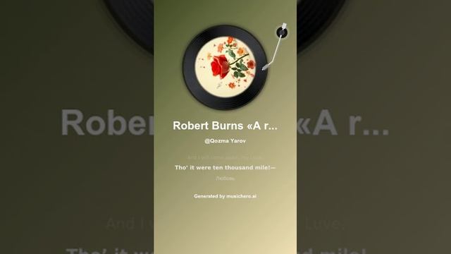 Robert Burns «A red red Rose»