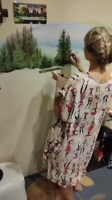 пейзаж на стене