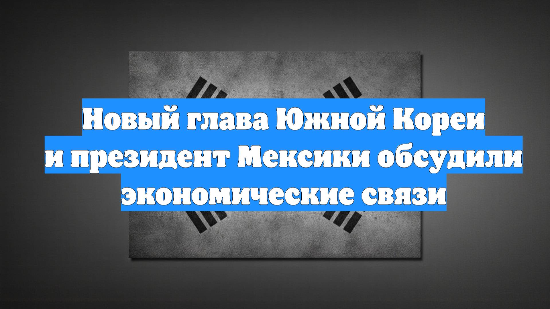Новый глава Южной Кореи и президент Мексики обсудили экономические связи