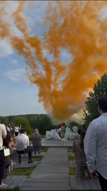 Дневной салют 100 выстрелов на регистрацию брака.