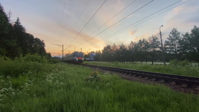 Электропоезд ЭП2Д-0065 пл.Хлюпино до станции Савёлово. 19.06.2025.