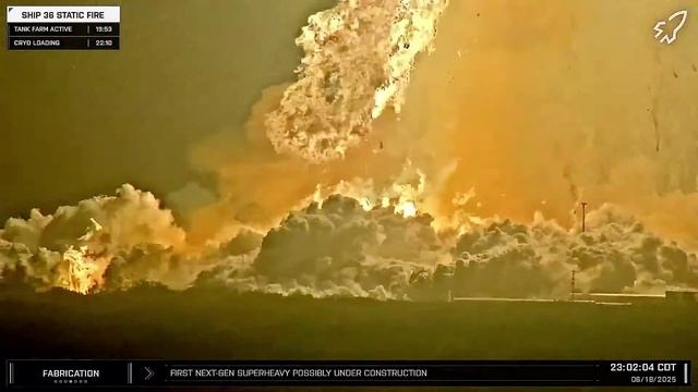 Космический корабль Ship 36 — вторая ступень тяжелой ракеты-носителя Starship  — взорвался.