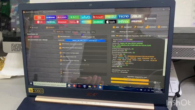 Xiaomi Redmi 14C удаление Гугл аккаунта. FRP Xiaomi UnlockTool