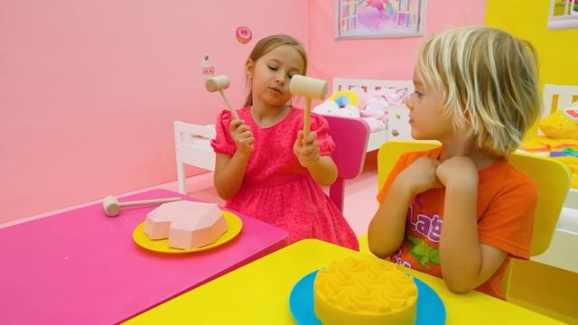 Влад и Ники - Крис и Николь - Челлендж розовый против синего