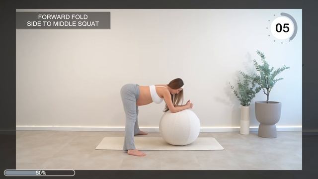 15 MIN DAILY BIRTH BALL EXERCISES for an Easy Birth   Strength + Stretch, Pregnancy, Third Trimester