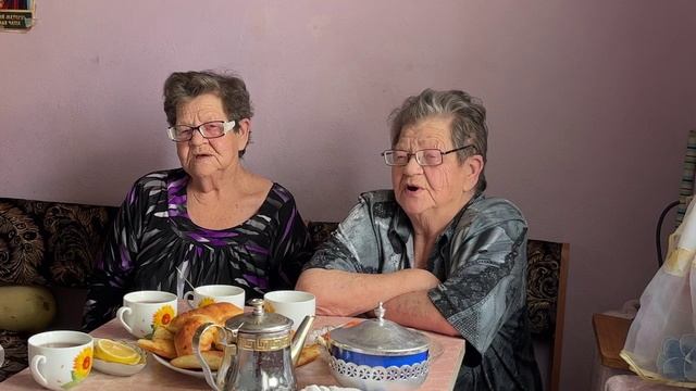 Макарова Е.И. и Разумова Г.И. Исполняют дворовую песню юности