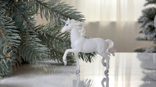 Ёлочная игрушка МОЛОДОЙ ЕДИНОРОГ, полистоун, 10 см, E0658-1