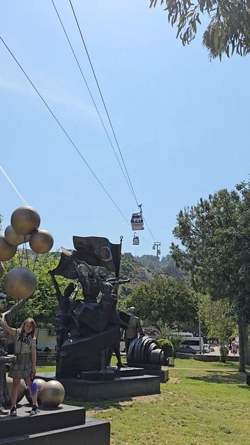 Канатная дорога в Аланье, у пляжа Клеопатра