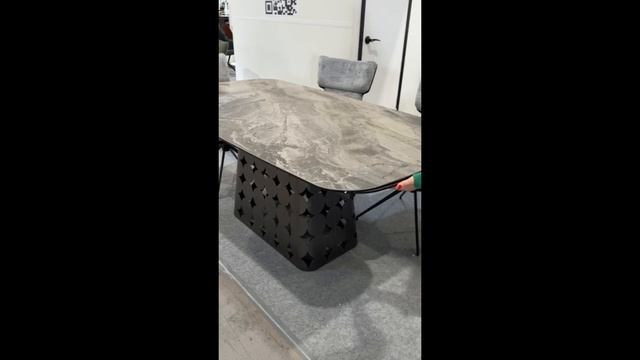 Стол обеденный Q-Home Magnus, 180/260 см, раздвижной, серый мрамор матовая керамика