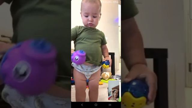 На видео связи с бабушкой Олей