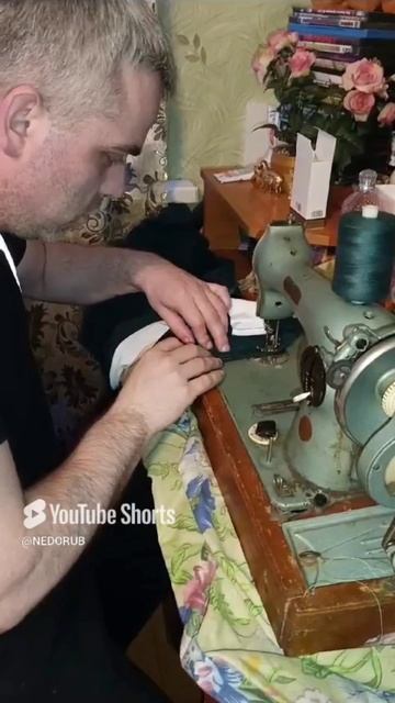 ПОДШИТЬ ПОРТКИ ДОМА:ЛЕГКО: #зашить #подшить дома #швея