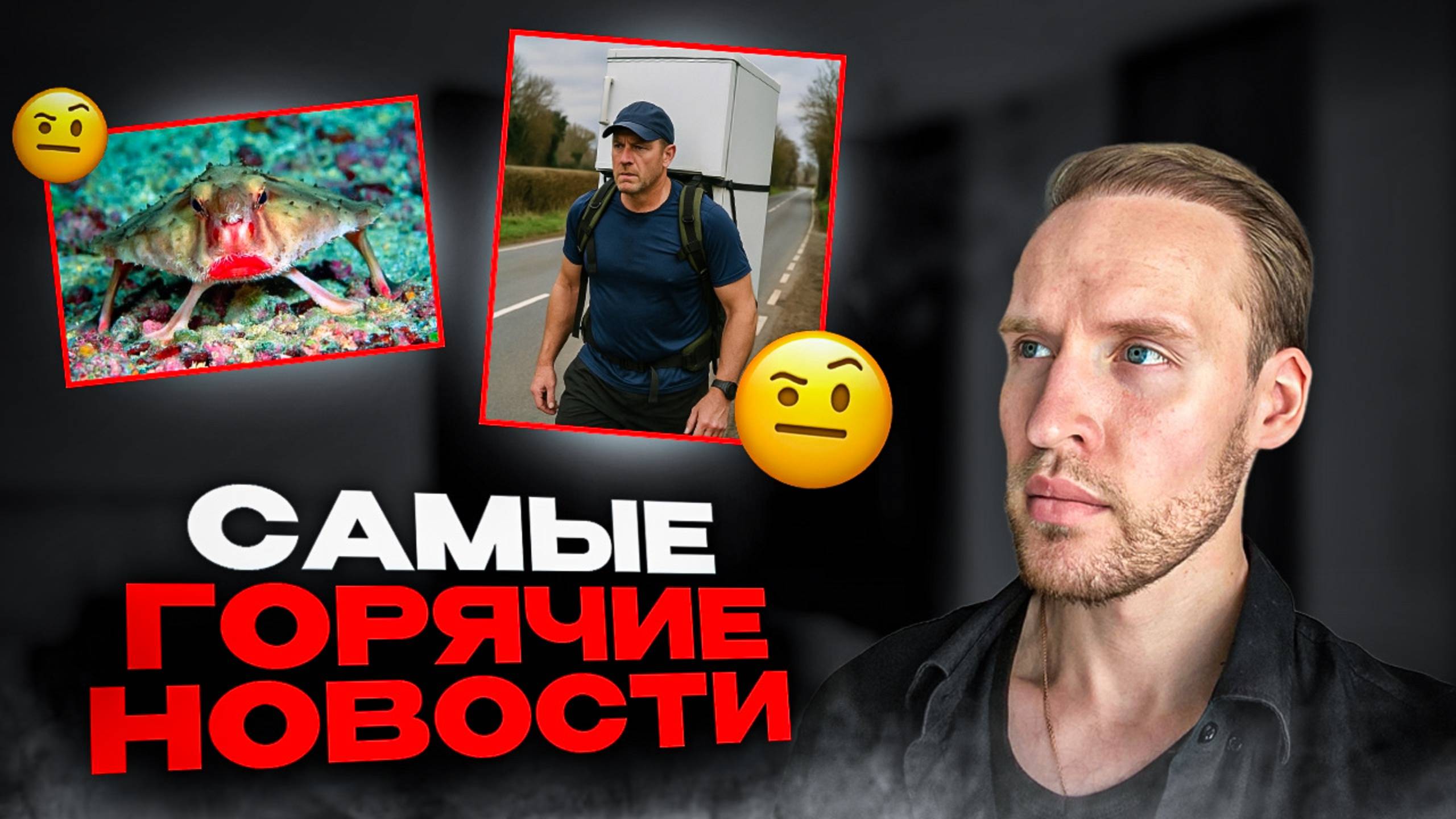 Самая ГУБАСТАЯ рыба в МИРЕ..Мужчина Прошел С Холодильником На Спине 112 Км..Топ Новостей