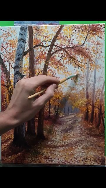 Как рисовать туман и прозрачную тень маслом #как #пишем #art #живопись #пейзаж #рисуем #мастихин