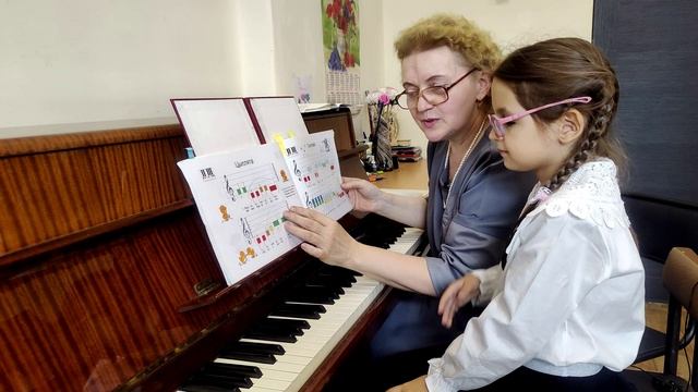 Пальчиковая гимнастика и способ расслабления рук для фортепиано на примере песенки "Цыплята"