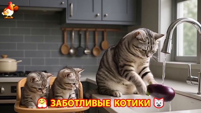 Заботливые котики спешат на помощь (90)