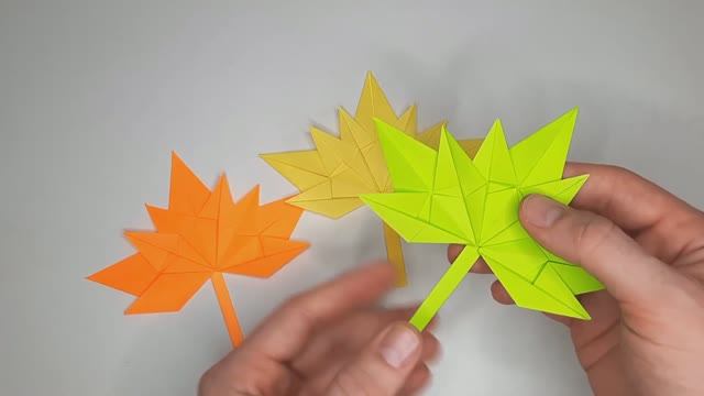 🍁  Как сделать лист клена из бумаги своими руками 🍁