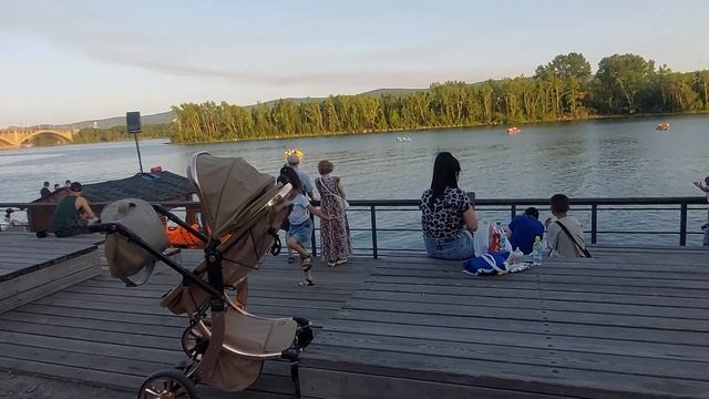 Центральная набережная. Коммунальный мост. Красноярск