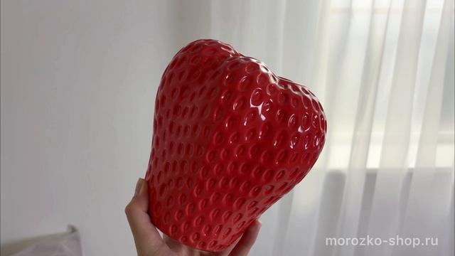 Декоративная ваза КЛУБНИЧНОЕ НАСТРОЕНИЕ, фаянс, 17 см, 95241640