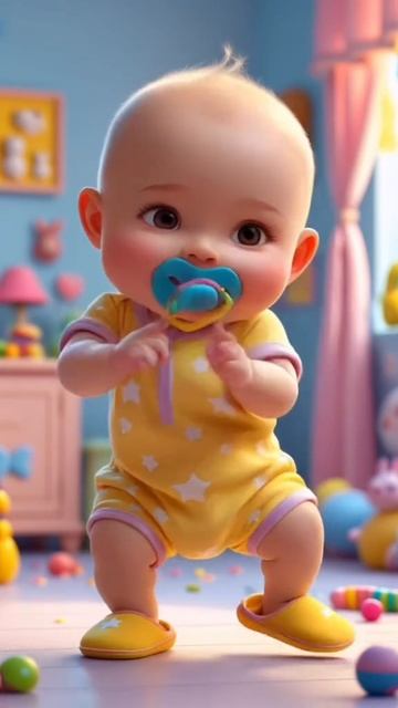 Ребенок смешно танцует