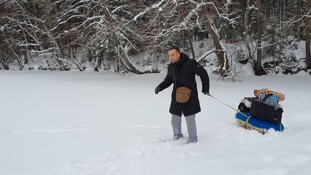 ватрушка тюбинг в походе вместо санок волокуш