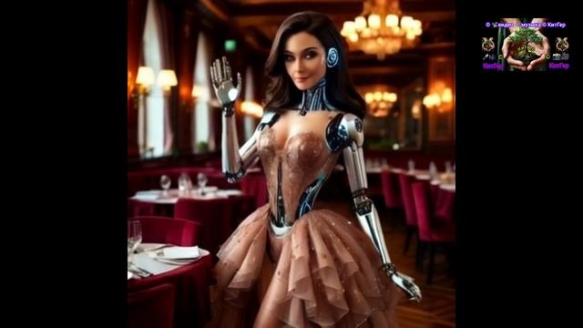 Создай девушку в ресторане.