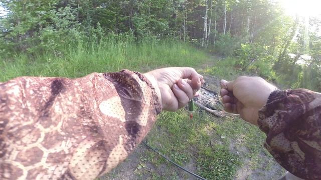 Ловим карасиков вместе с внучкой.