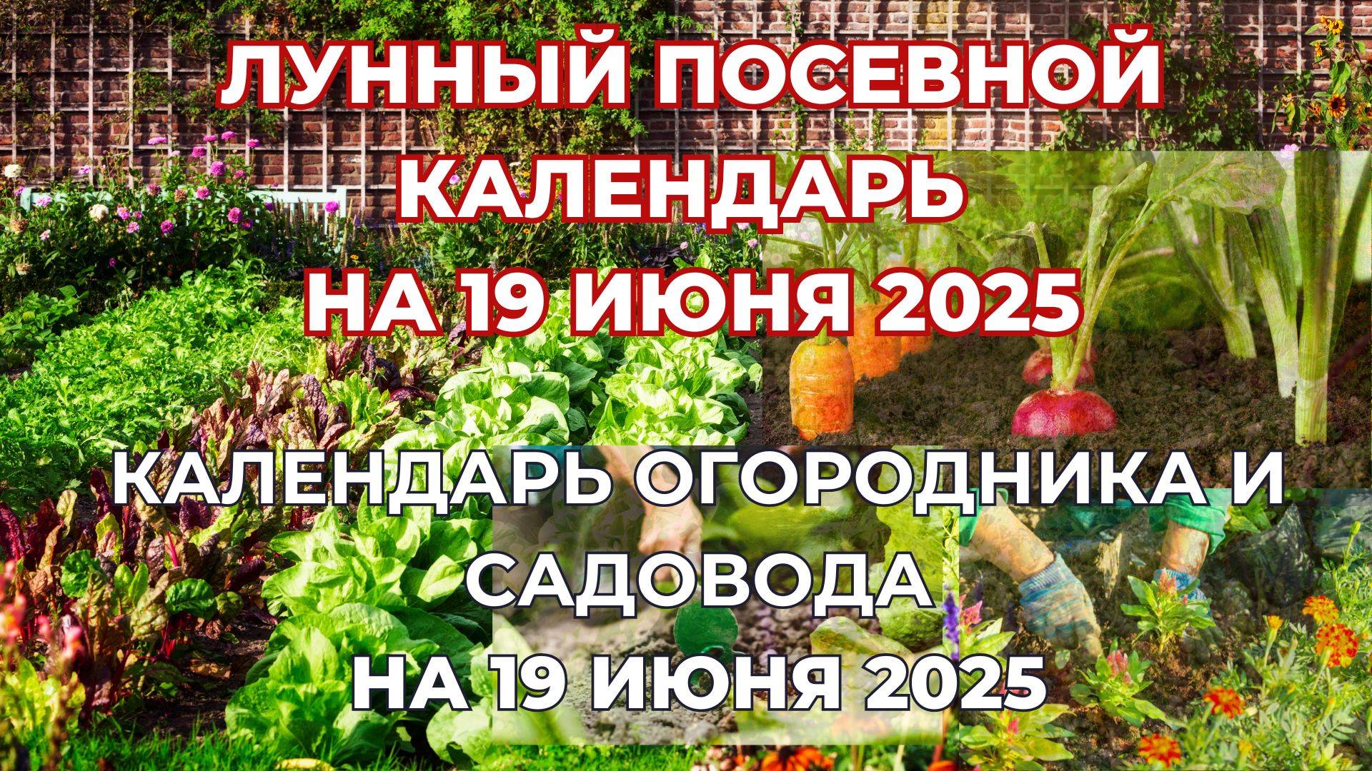Лунный посевной календарь на 19 июня 2025 🌙 Календарь садовода и огородника на 19 июня 2025🌷